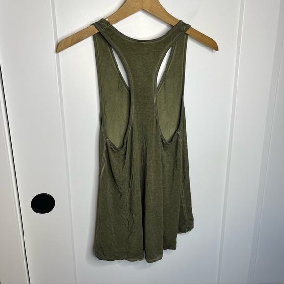 Free People Amelia Moss Green Strappy Loose Fit Tank Top Size XS - Picture 7 of 7